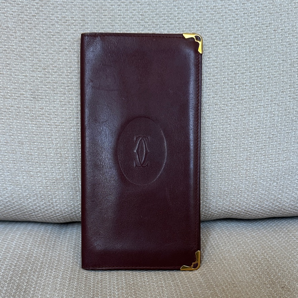 Cartier Burgundy Leather Wallet